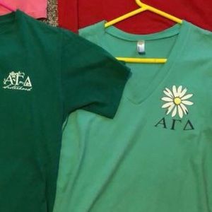 Mint AGD Alpha Gamma Delta V Neck